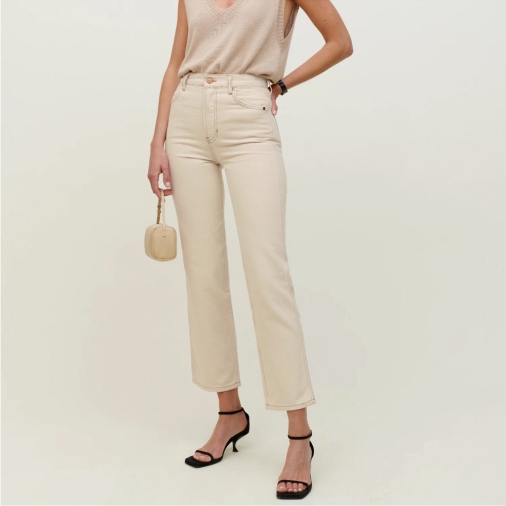 Reformation Cowboy High Rise Straight jeans almond size 25